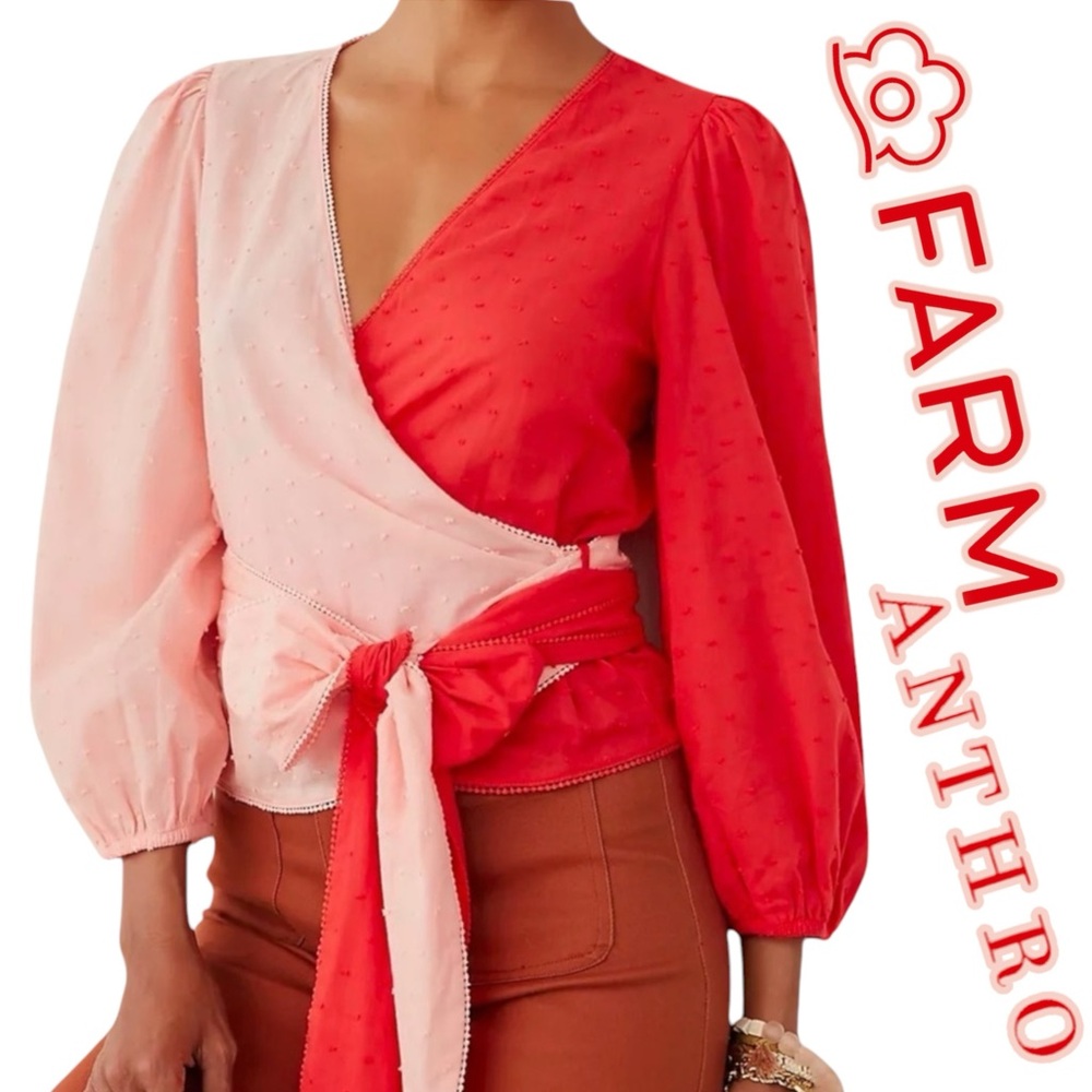 Farm Rio & Anthropologie Collab Color Block Blouse